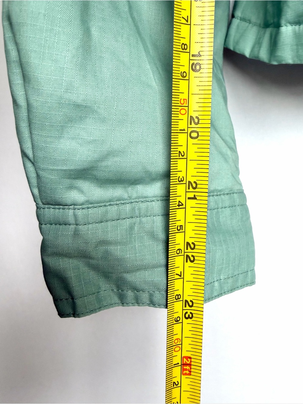 J. Crew Cropped Barn Jacket Ripstop Cotton Smoky Seaglass Green Sz S Primaloft - Picture 14 of 16